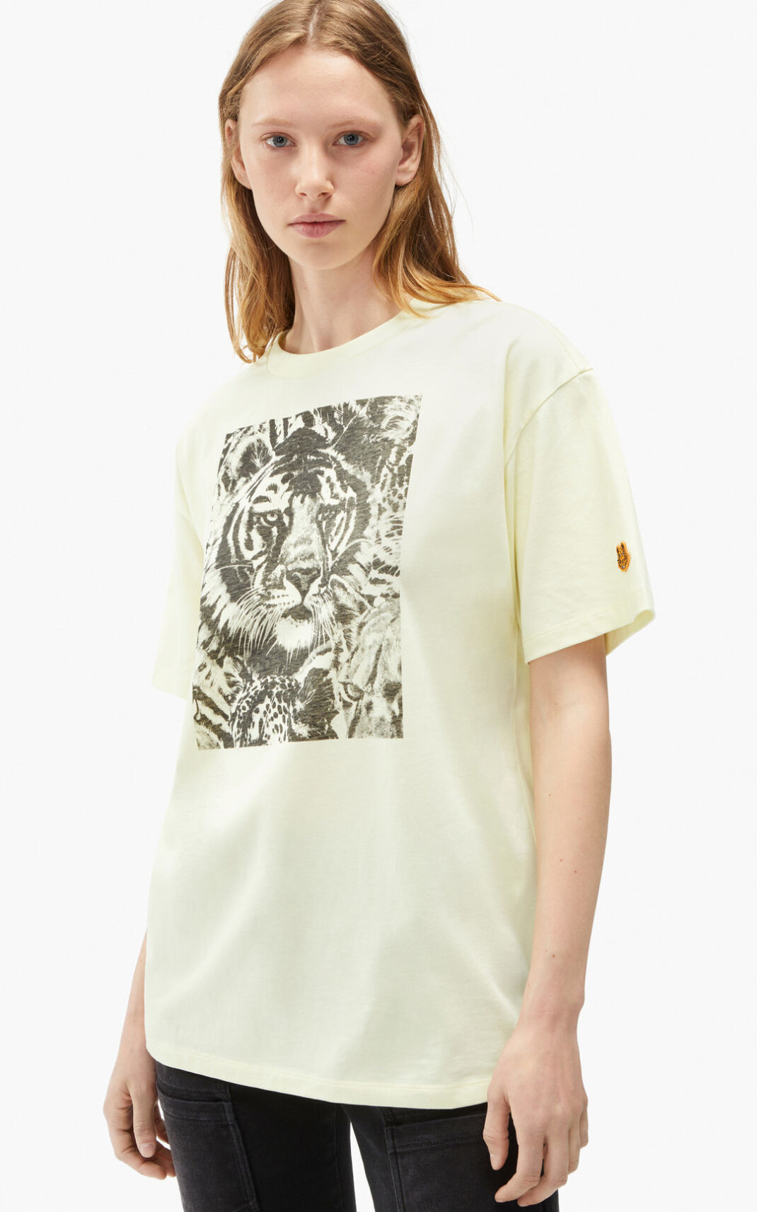 Kenzo Wild虎s oversized Tシャツ レディース ベージュ - JYSWKD098